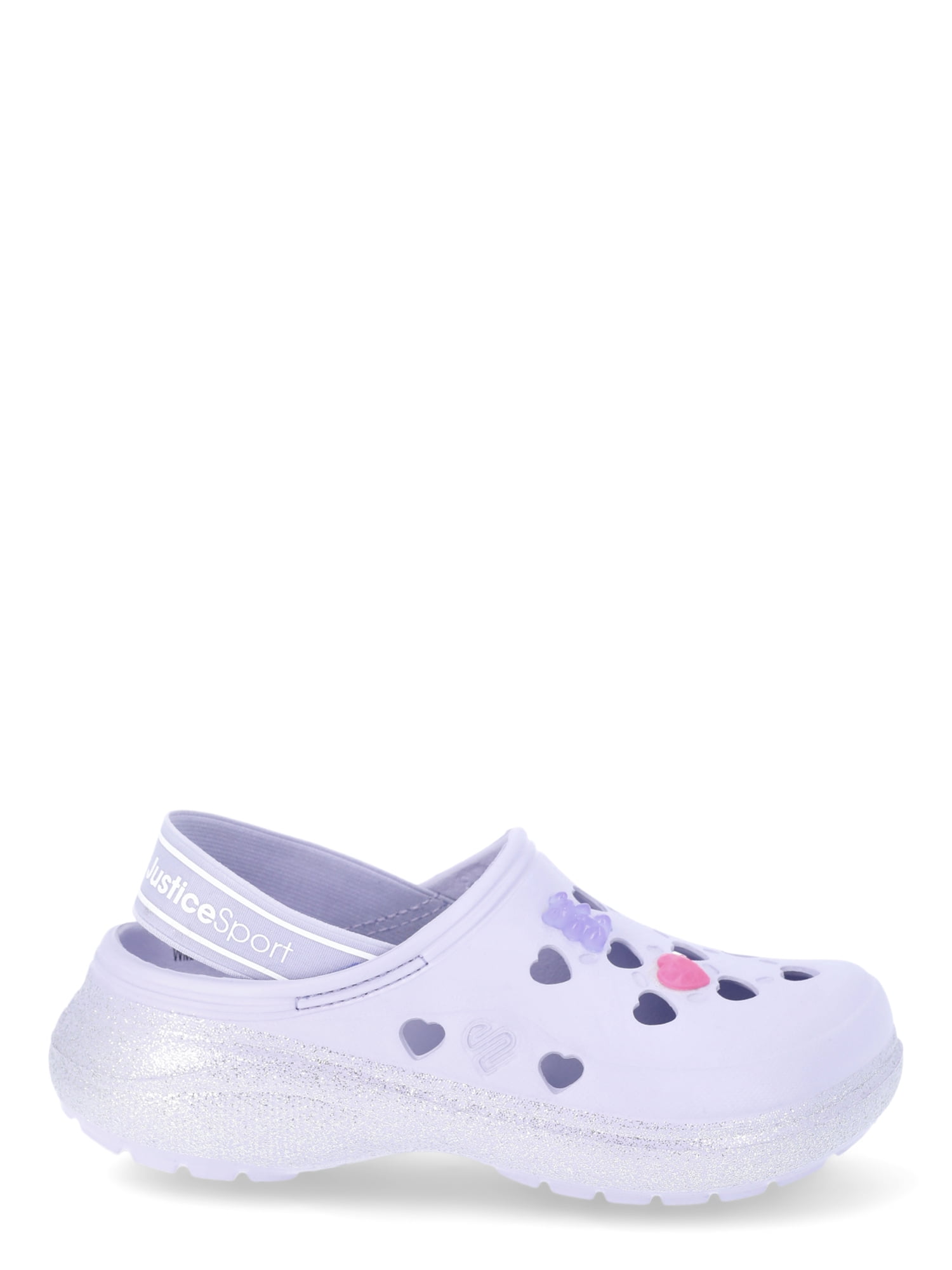 Justice Little Girls and Big Girls Clogs with Charms
