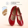 thumbnail image 5 of DREAM PAIRS Women's Mary Jane Chunky Low Heels Comfortable Slip on Dress Shoes for Women Closed Round Toe Casual Cute Work Pumps Flats Shoes, 5 of 8