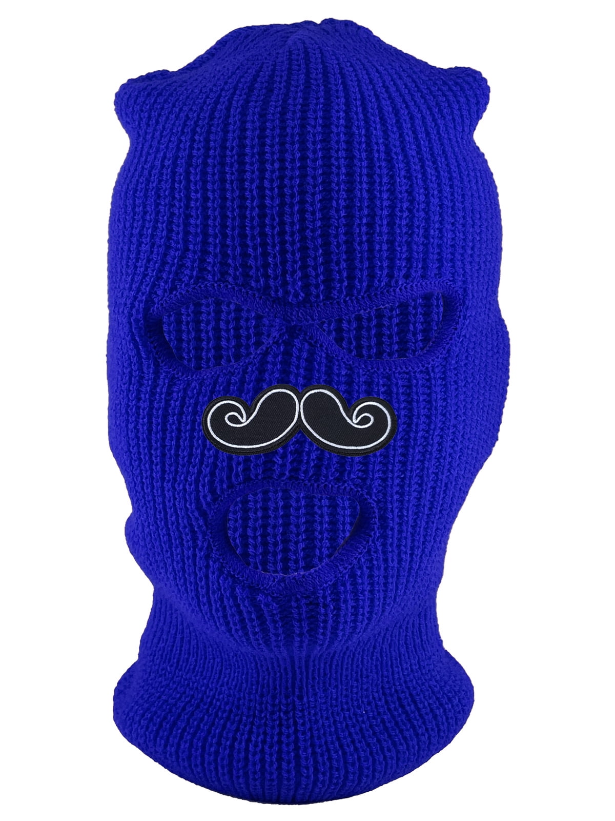 Gravity Threads Mustache Patch 3-Hole Ski Mask - Royal - Walmart.com