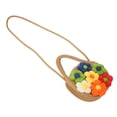 thumbnail image 2 of Bolsa de playa de paja con flores Bling Bling, 2 of 12