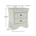 thumbnail image 3 of Ashley Furniture Jorstad 2 Drawer Nightstand in Light Gray, 3 of 5