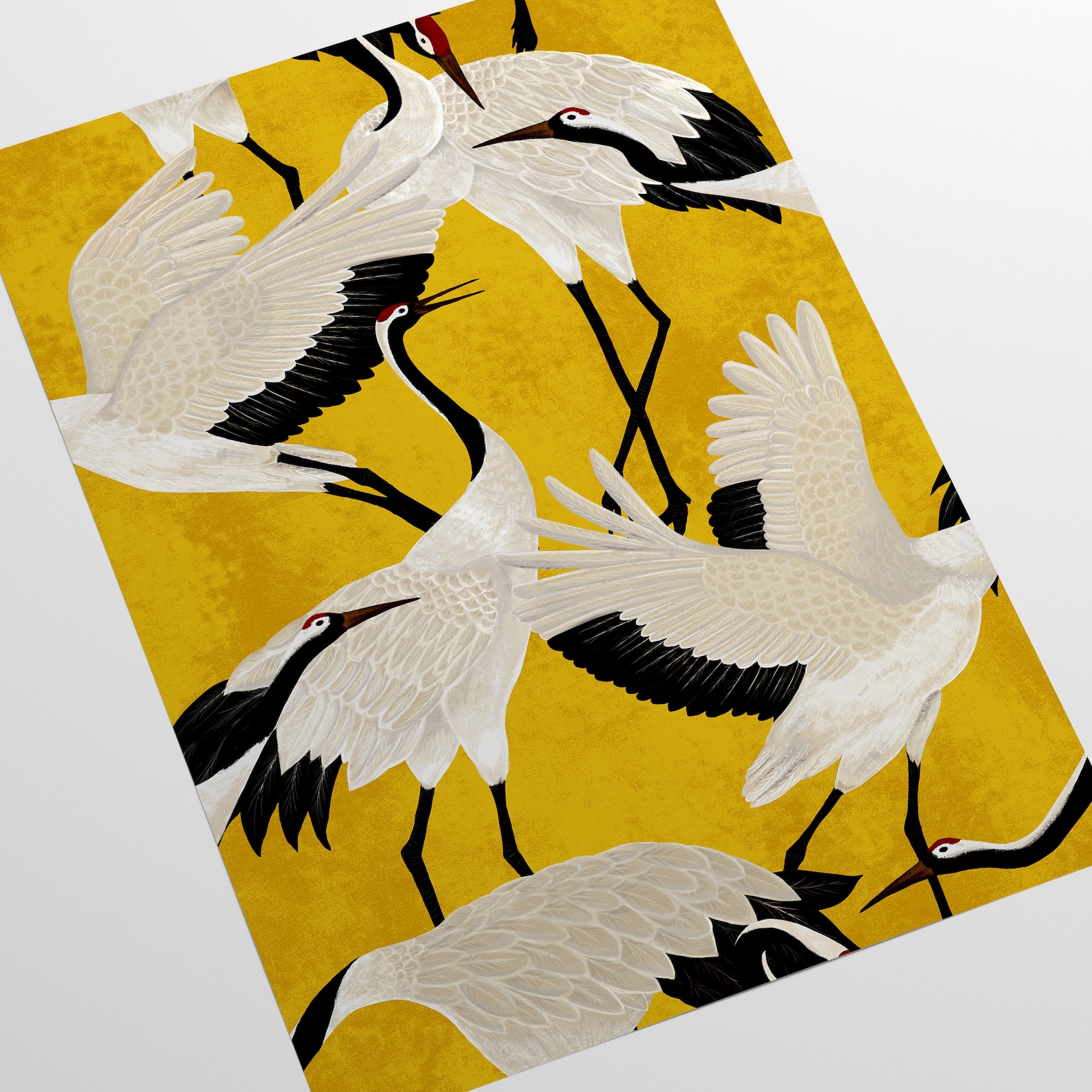 Gold Herons Wallpaper