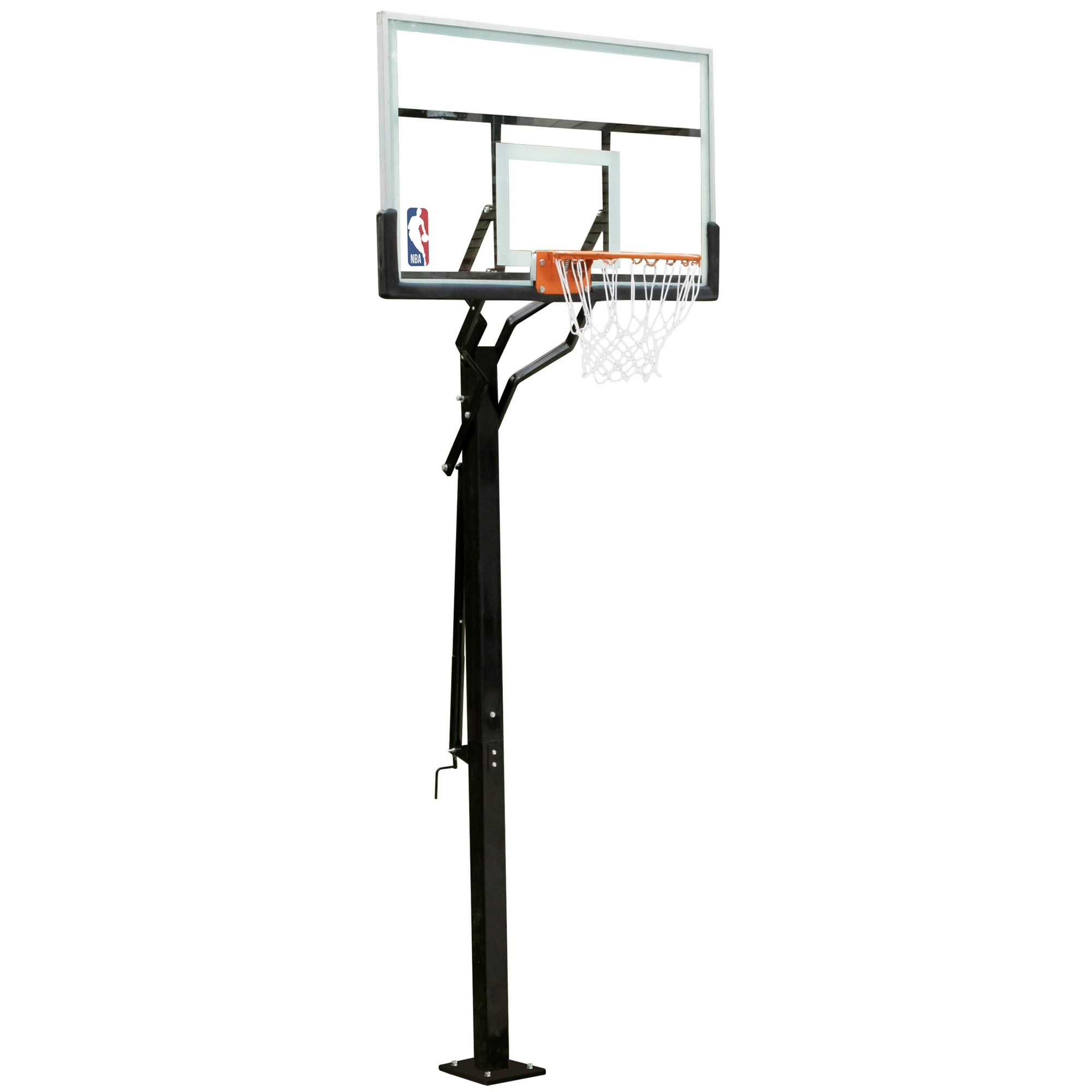 NBA 54″ Adjustable InGround Basketball Hoop with Tempered Glass