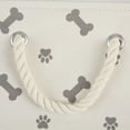 thumbnail image 2 of Bone Dry Medium Collapsible Rectangle Pet Storage Bin Paw/Bone Print, Gray, 2 of 4