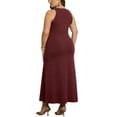 thumbnail image 3 of Agnes Orinda Plus Size Sweater Dress for Women Crewneck Sleeveless Knit Casual Sweater Tank Dress 3X Burgundy, 3 of 6