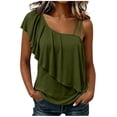 thumbnail image 2 of Neewe Womens Classic Plain Off the Shoulder Tops Oversized Summer Spring T-Shirts 2026 Daily Outfits, 2 of 8