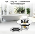 thumbnail image 4 of LEKEYE Tub Stopper | Shower Drain Hair Catcher | Pop-up Drain Stopper with Strainer | Bathroom Bathtub Plug | Drain Protector for 1-1/2 to 1-3/4" Bath Drain Hole, 4 of 7