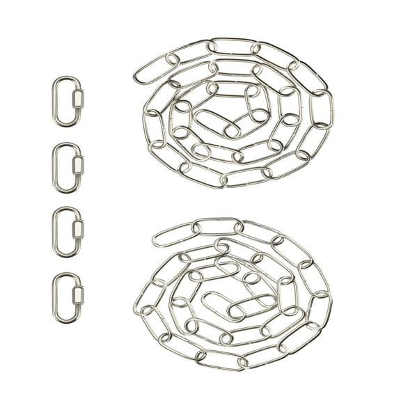 Aspen Creative 21111-11, 3 Feet Heavy Duty Chain & Quick Link Connector in Nickel, 11 Gauge