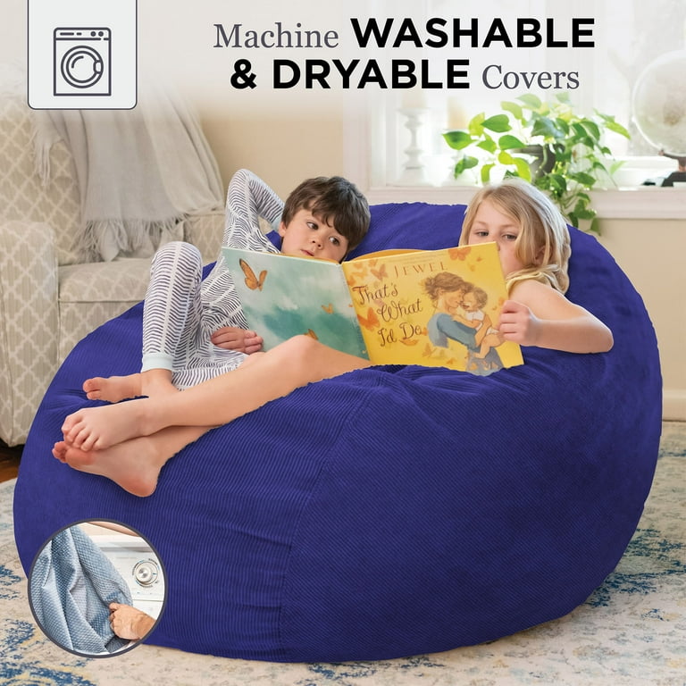 CordaRoy s Corduroy Convertible Bean Bag Chair King Classic Navy