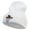 White, variant on Pumpkin Ghost Flying Embroidered 12 Inch Long Knitted Beanie - Black OSFM
