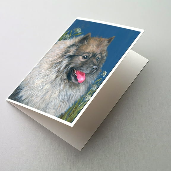 Keeshond Greeting Cards and Envelopes Pack of 8