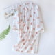 thumbnail image 4 of Minnieouse Albornoz con estampado de melocotón para mujer, Kimono de estilo japonés, camisón de crepé de algodón, ropa de dormir holgada Pijama Blanco METRO, 4 of 6