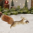 thumbnail image 5 of Christmas Tree Decorations, Squirrel Ornaments, Mini Hanging Lifelike Squirrel Figurines with Pine Cones, Foam Material, Brown Color, 5-9 Inch, Cute forest Animals Holiday Decor, 5 of 7
