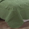 thumbnail image 2 of MarCielo 3-Piece Fully Quilted Embroidery Quilts Bedspreads Bed Coverlets Cover Set Emma(King Oversize, Sage), 2 of 2