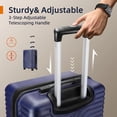 thumbnail image 4 of Vebreda Luggage Sets 3 Piece 20/24/28 inch Suitcase Sets Hardside Luggage Set, Navy Blue, 4 of 8