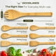 thumbnail image 4 of Juego de utensilios Woodland USA: cucharas de madera, 6 unidades, resistentes al calor, 4 of 9