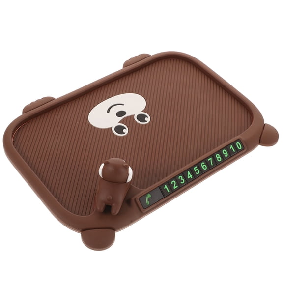 OULII Non- Car Dashboard Mat, Light Brown Silicone Pad for Secure Phone, Keys, and Small Items