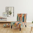 thumbnail image 2 of Designart "Retro Abstract Drops XI" Upholstered Modern Geometric Accent Chair and Modern & Contemporary Arm Chair - Multiple Color & Pattern, 2 of 7