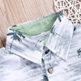 thumbnail image 4 of Xudanell Toddler Baby Hawaiian Outfit Boy Short Sleeve Button Down Print Shirt Shorts Set 2t 3t 4t 5t 6t Boys Vacation Suits Summer Clothes Kid Boy Clothes - Green,2-3 Years, 4 of 8