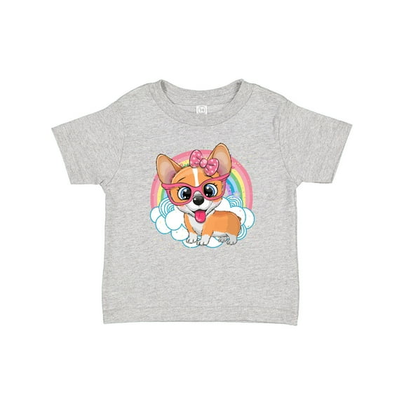 Inktastic Corgi Dog Lover Rainbow Girls Baby T-Shirt
