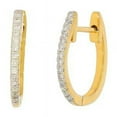 thumbnail image 2 of 0.50 Ct Round Cut Lab-Created White Diamond 14K Yellow Gold Plated Womens Hoop Earrings, 2 of 2
