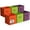 Pink Green Orange, variant on Sorbus Fabric Storage Bins 11" Foldable Cubes Multicolored With Handles For Pantry, Cubbies, Toy And Closet Organization- 6Pk