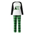 thumbnail image 3 of Elippeo Family Matching Christmas Pajamas, Letter Print Long-Sleeved Tops + Plaid Trousers Sleepwear Outfits, 3 of 6