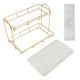 thumbnail image 2 of Estantes Organizadores de Baño de 2 Niveles Antideslizantes para Almacenamiento de Baño de Inodoro para Dormitorio de Cocina Dorado ANGGREK Otros, 2 of 8