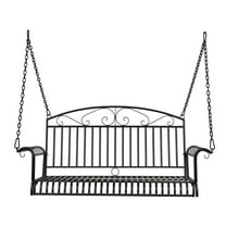 Winado 55in Porch Swing Garden Swing Chair Outdoor Iron Rocking Chair Balcony