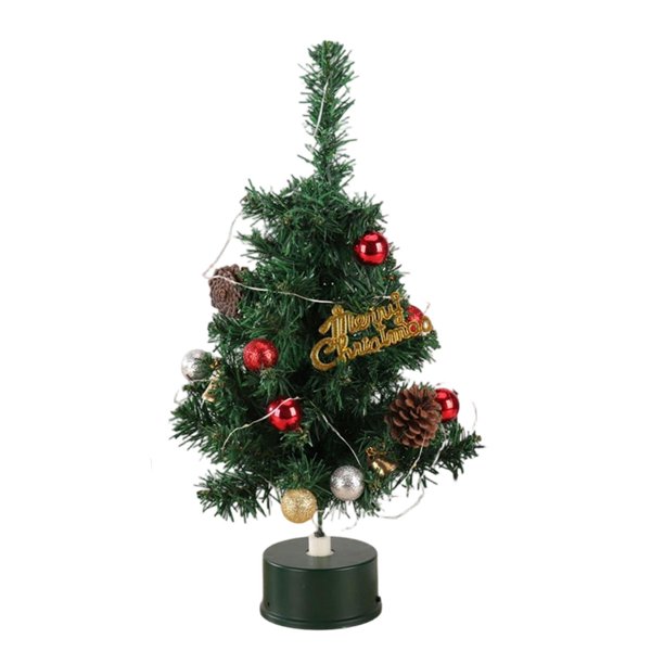 de Navidad Artificial con Luces para Mesa, de Navidad, Decoración Navideña, Adorno para Sala de Estar, Bar, Chimenea, Artículos para Fiest Estilo A
