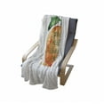 thumbnail image 4 of Fruit Soft Flannel Fleece Throw Blanket, Watercolor Style Brush Strokes Orange is Always Words Healthy Life Design, Cozy Plush for Indoor and Outdoor Use, 50" x 70", Green and Orange, by Ambesonne, 4 of 6