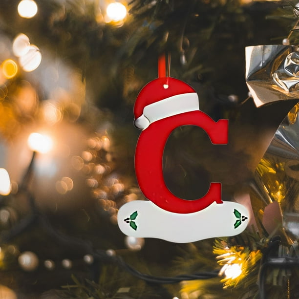 26 English Letter Christmas Hat Pendant