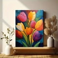thumbnail image 6 of Modern Abstract Tulip Oil Painting Canvas Print, Living Room Bedroom Dining Room Hallway Decor, 6 of 8