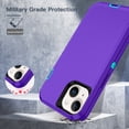 thumbnail image 4 of I-HONVA For iPhone 13 Case,3-Layer Military Grade Drop Protection Anti-Slip Bumper Rugged Shockproof Dustproof Protection 6.1 inch Phone Case,Purple Turquoise, 4 of 7