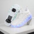 thumbnail image 5 of Kids Roller Skates Light up Shoes with Wheels Shoes LED USB Charging Roller Sneakers for Girls Boys Birthday Christmas Gift, 5 of 19