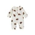 thumbnail image 2 of Aojekbee Baby Boys Jumpsuits, Long Sleeve Bull Print Casual Autumn Newborn Romper Clothes, 2 of 10