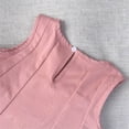 thumbnail image 5 of Fancifize Girls Summer Tank Dress Casual Crewneck Shift Sleeveless Dresses Kids Knee Length Ruffle Hem Sundress, 5 of 6