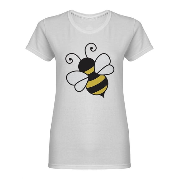 Cute Little Bee Design Shaped T-Shirt Women -Image by Shutterstock, Female Small