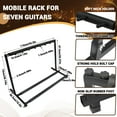 thumbnail image 3 of EDTara 7 Guitar Floor Stand, Foldable Multi Guitar Storage Rack with No-Slip Rubber Padding for Band or Studio Use, 3 of 7
