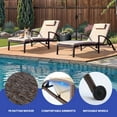 thumbnail image 6 of ModFusion Two-Piece Beach Chair Set: Nautical Style, Reclinable, Waterproof, Iron & Wicker, Brown, 353 lbs Cap, 6 of 7