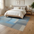 thumbnail image 3 of ODIKA 6'x9' Washable Area Rug With Modern Striped Panels And Minimalist Accent Lines Abstract Colorblock for Family Room, Living Mater Bedroom, Non-Slip, Easy Care, 3 of 7