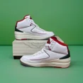 thumbnail image 1 of Ni - ke Ni - ke Air Jordan 2 Retro Italy White Fire Red Sneakers OG DR8884-101 Mens Size 11, 1 of 5