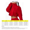 thumbnail image 4 of Sudadera de mujer Manga larga Cuello alto Suelto Deportivo Casual Transpirable Blusa con cremallera para exteriores Rojo M, 4 of 5