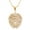 Gold, variant on Stainless Steel Iced Lion Head Pendant with Box Chain 24" SCP 4383 S