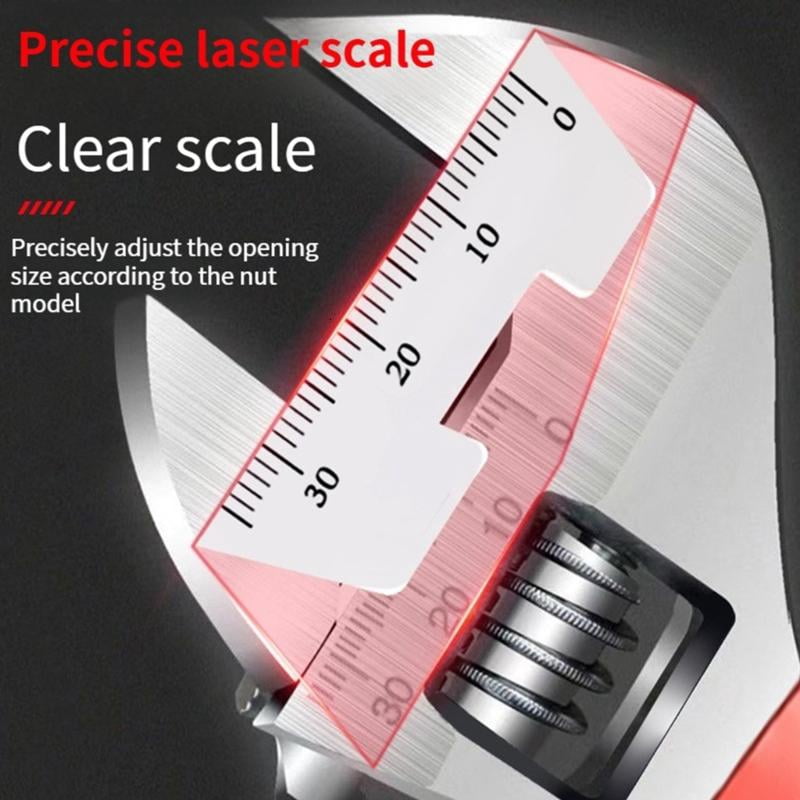 CEORPER Accuracy Scale Adjustable Wrench Accurate Sizing for Mechanics Work