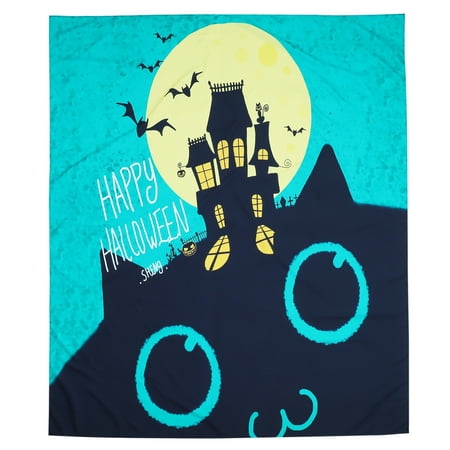 

1Pc Halloween Elements Pumpkin Printing Tablecloth Desktop Cloth for Home Decor