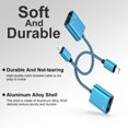 thumbnail image 5 of Headphone Adapter Compatible for iPhone, 2 Pack Lighting to 3.5mm Headphone Jack Adapter, 2 in 1 Aux Audio Cord+ Charger Splitter Aapter Dongle for iPhone 14/13/12/11, Blue, 5 of 7