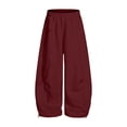 thumbnail image 4 of HIPYLO Teen Oversized Wide Leg Pants with High Waistband Tween Sweatpants for Girls in Flowy Fabric Girls Pants, 4 of 6