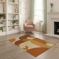 thumbnail image 2 of ODIKA 4'x6' Earthy Tones Retro Geometric Design Washable Area Rug Bold Mid-Century Modern Abstract Style for Bedroom, Reading Nook, Pet Friendly & Non-Shedding, 2 of 7