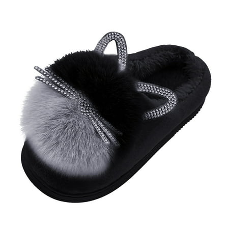 

Wozhidaoke slippers Children s Boys Girls Fashion Shoes Cartoon Plush Shoes Indoor Home Warm And Cute Cotton valentines day gifts for kids kids